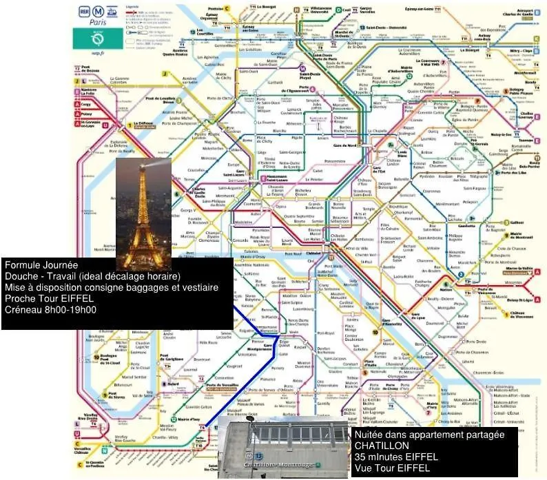 Chatillon Plus Citea Express Chambre Chez L Habitant Chatillon Metro Pour Nuitee Avec Acces Direct Paris Centre Et Espace Limite En Journee Paris Sans Nuitee Acces Limite 8H00-19H00 Depot Bagage contacts